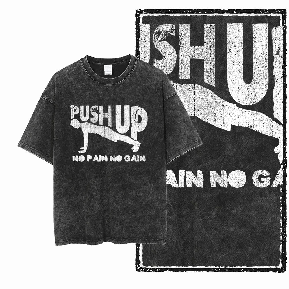YG BODY BUILDING Printed Cotton Acid Washed Graphic Unisex T Shirt Cool CROSSFIT Streetwear Men Tshirts Big Size Tee for Men - Matrix Studios