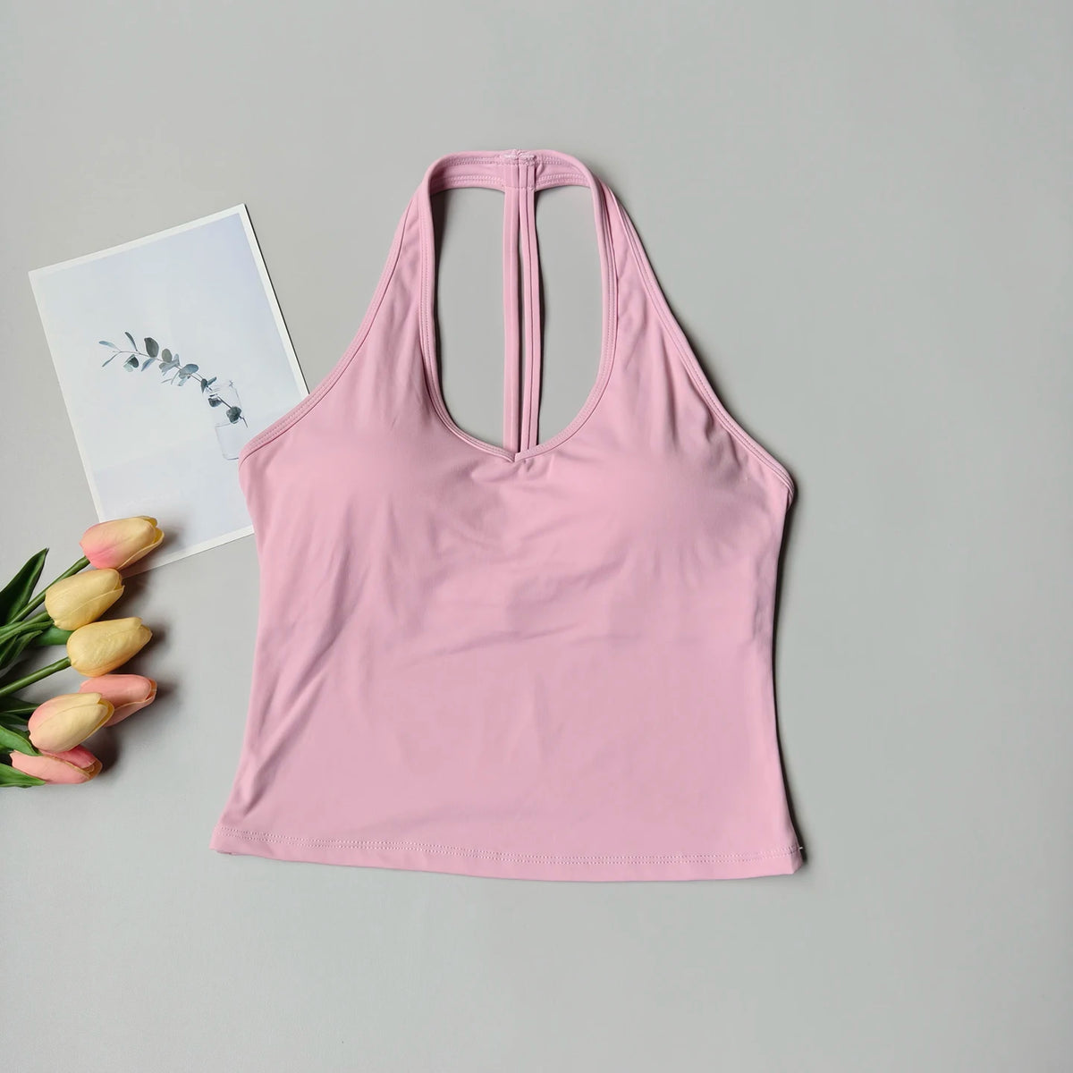 Sports Bra Women's V-neck Halter Neck Beautiful Back Push-up Yoga Vest Gym Top Outer Wear Running Shock-proof Fitness Bra Top - Matrix Studios