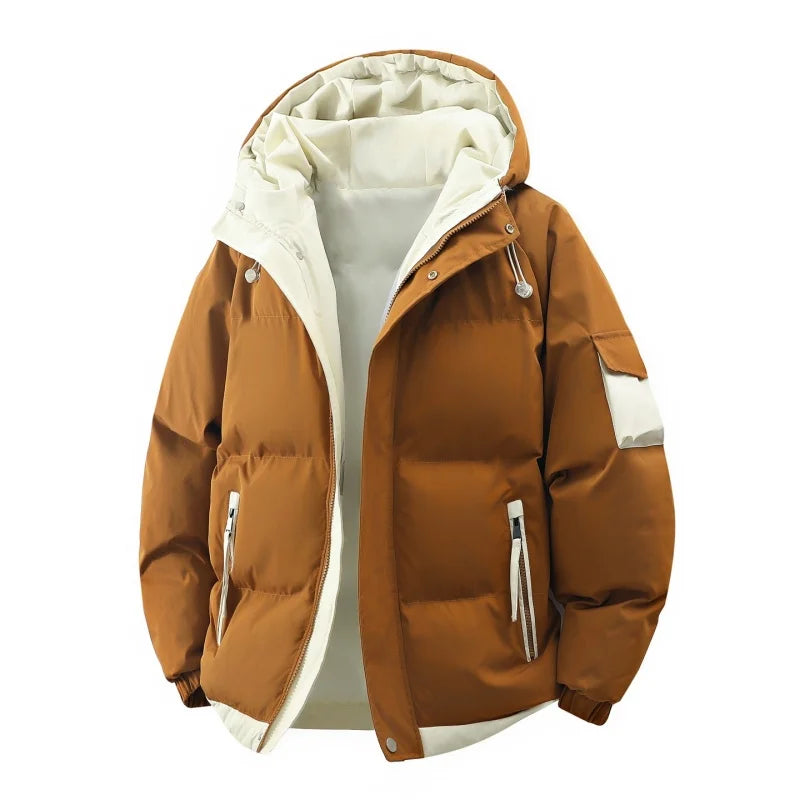 male Outerwear hooded jacket Men's winter loose jacket Cotton coat man fashion  parkas Men windproof thick warm Down Jacket - Matrix Studios
