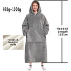 Winter Hoodies Sweatshirt Women Men Pullover Fleece Giant TV Oversized Blanket with Long Flannel Sleeves - Matrix Studios