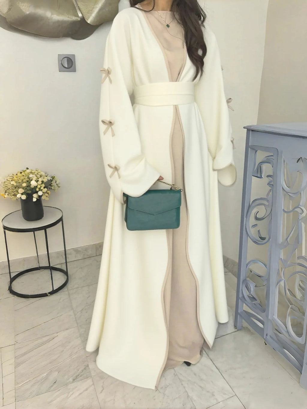 Muslim Abaya Women Dress Dubai Women Dress Bow Caftan Lace-up Floral Dresses Islamic Pakistan Moroccan Kaftan 2026 Robe - Matrix-studios.com