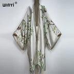 Europe WINYI new tunic bikini sweet lady pink boho Cardigan stitch Cocktail sexcy Boho Maxi Holiday Batwing Sleeve KIMONO mujer - Matrix Studios