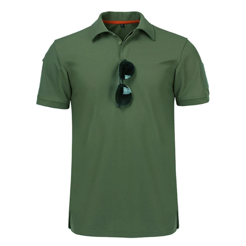 Men's Summer Quick Dry Short Sleeve Tactical T-shirt Sport Short Sleeve Breathable Workwear Running Hiking Casual Short Sleeve - Matrix Studios
