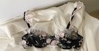 MOYISU New Arrival Luxury Pure Desire Lace Tulle Sexy Panties Lingerie Set Lilacs Embroidery Girl Boobs Big Size Big Boobs Small - Matrix-studios.com