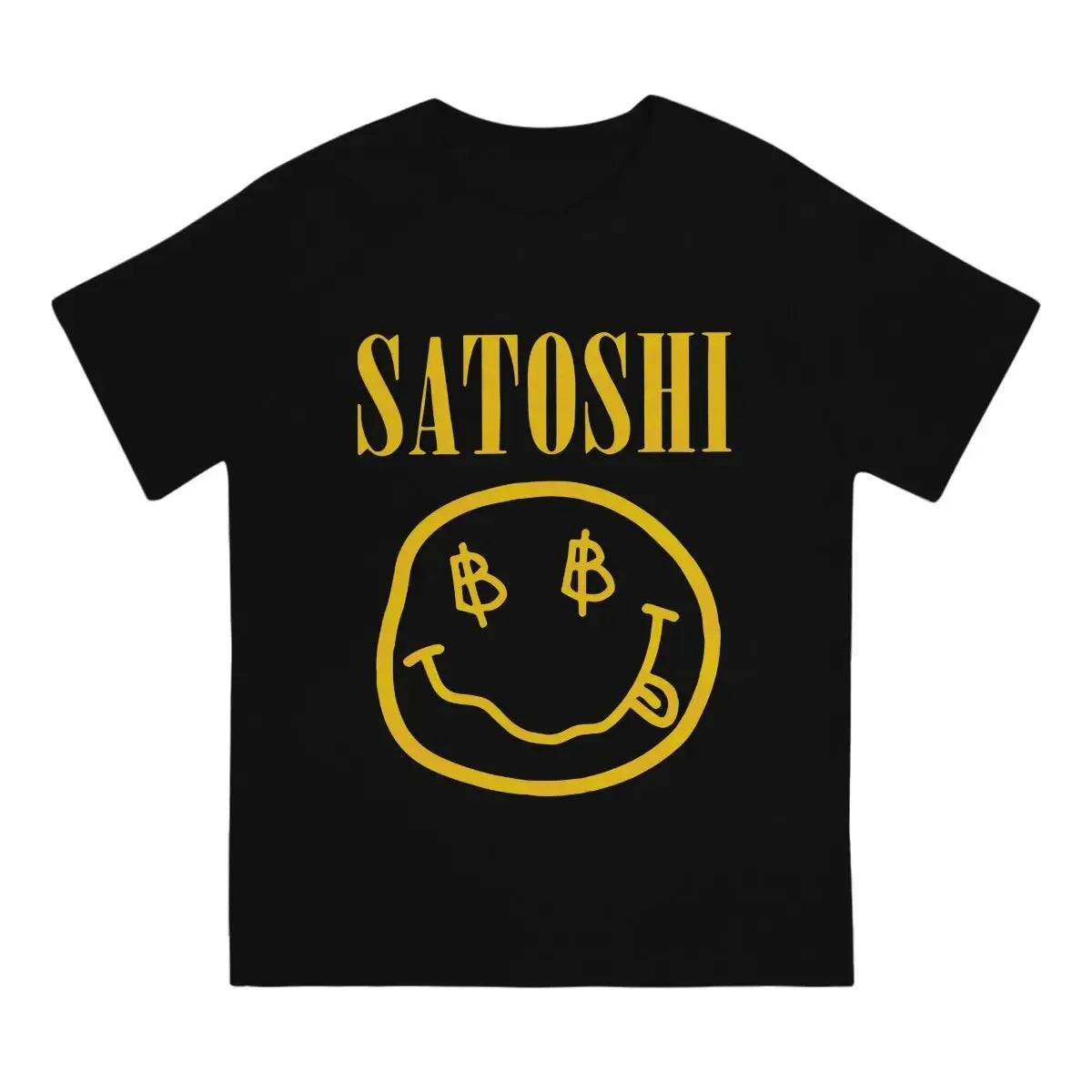 Blockchain Bitcoin Satoshi Yellow Funny Tshirt Graphic Men Tops Vintage Fashion Summer Polyester Short Sleeve Harajuku T Shirt - Matrix-studios.com