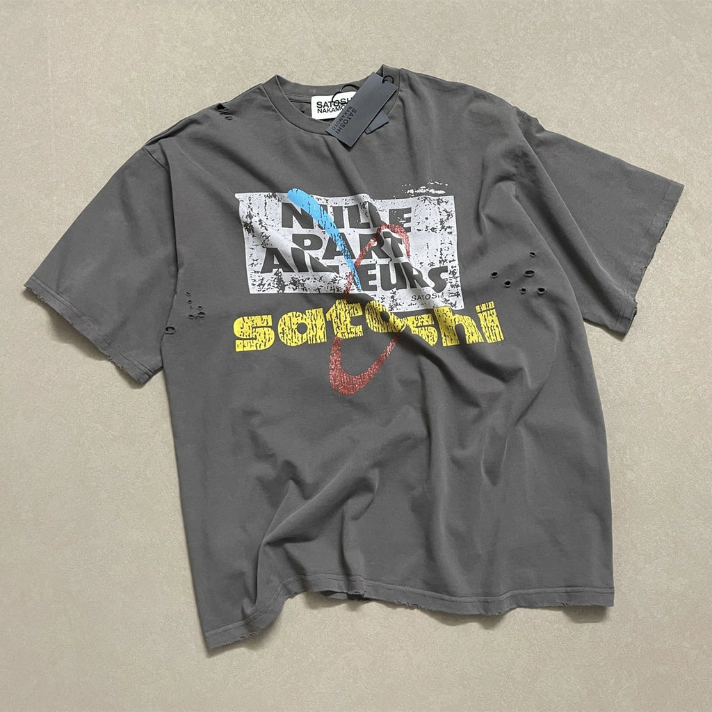 Hole Satoshi Nakamoto Vintage Everywhere Nowhere T Shirt Men Women Best Quality Tee Tops T-Shirt - Matrix-studios.com
