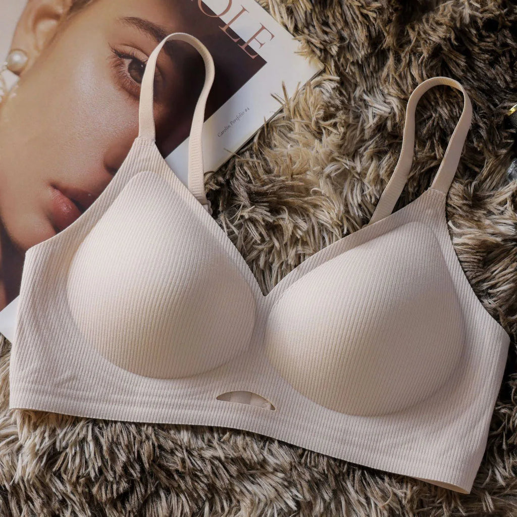 Sexy Seamless Women's Underwear, Wire-free, Hollow, Comfortable, Breathable, Push-up Sports Bra For Women, Thin Section - Matrix Studios