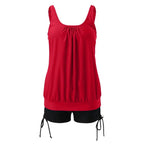 5XL Plus Size Tankini Sets for Women Two Piece Swimsuits High Waist Sexy Bikini Bathing Suit Beach Swimwear - Matrix-studios.com
