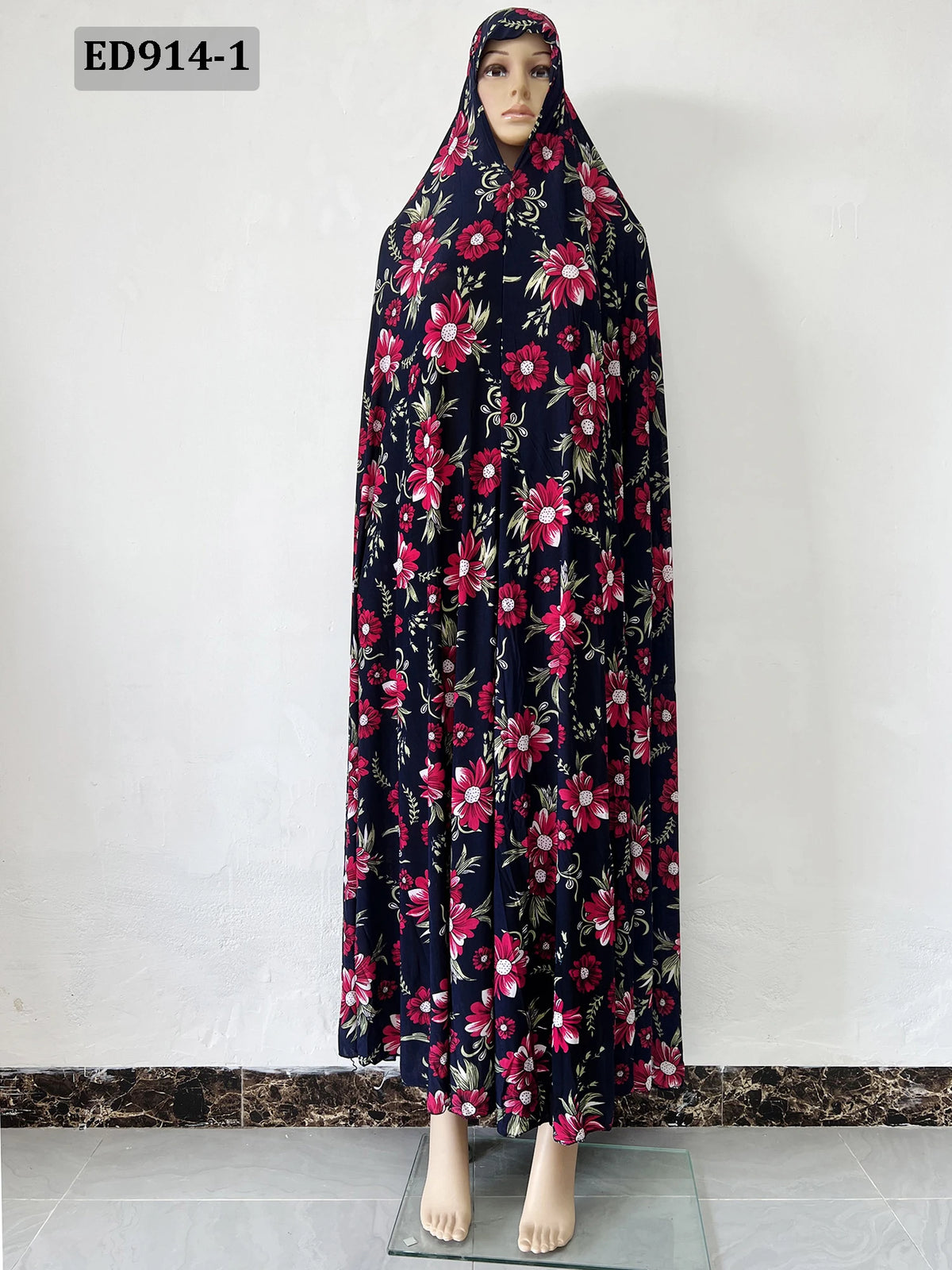 6XL  Muslim Womens Hooded Abaya African Sleeveless Prayer Garment Kaftan Dress With Hijab Floral Dubai Saudi Robe Ramadan - Matrix-studios.com