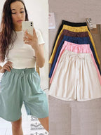 2026 Women Cotton Shorts Summer Casual Solid Two Pockets Shorts High Waist Loose Shorts for Girls Soft Cool Female Shorts - Matrix Studios