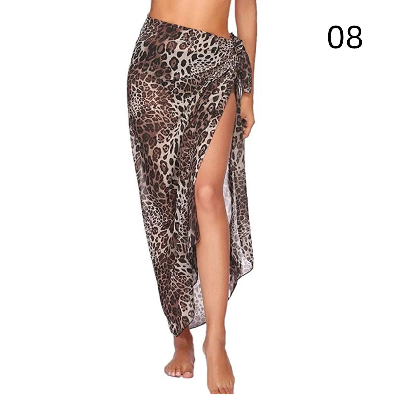 Summer Sexy Beach Skirts Women Beach Wear Chiffon Beach Wrap Skirt Towel Long Sarong Cover Up Sexy Bikini Scarf - Matrix Studios