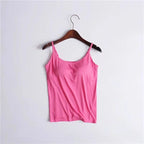 Cami Bra – Women's Camisole With Built In Padded Bra Vest Dropshipping As Seen on Tiktok Pink Top For Women Pajamas Home Wear - Matrix-studios.com