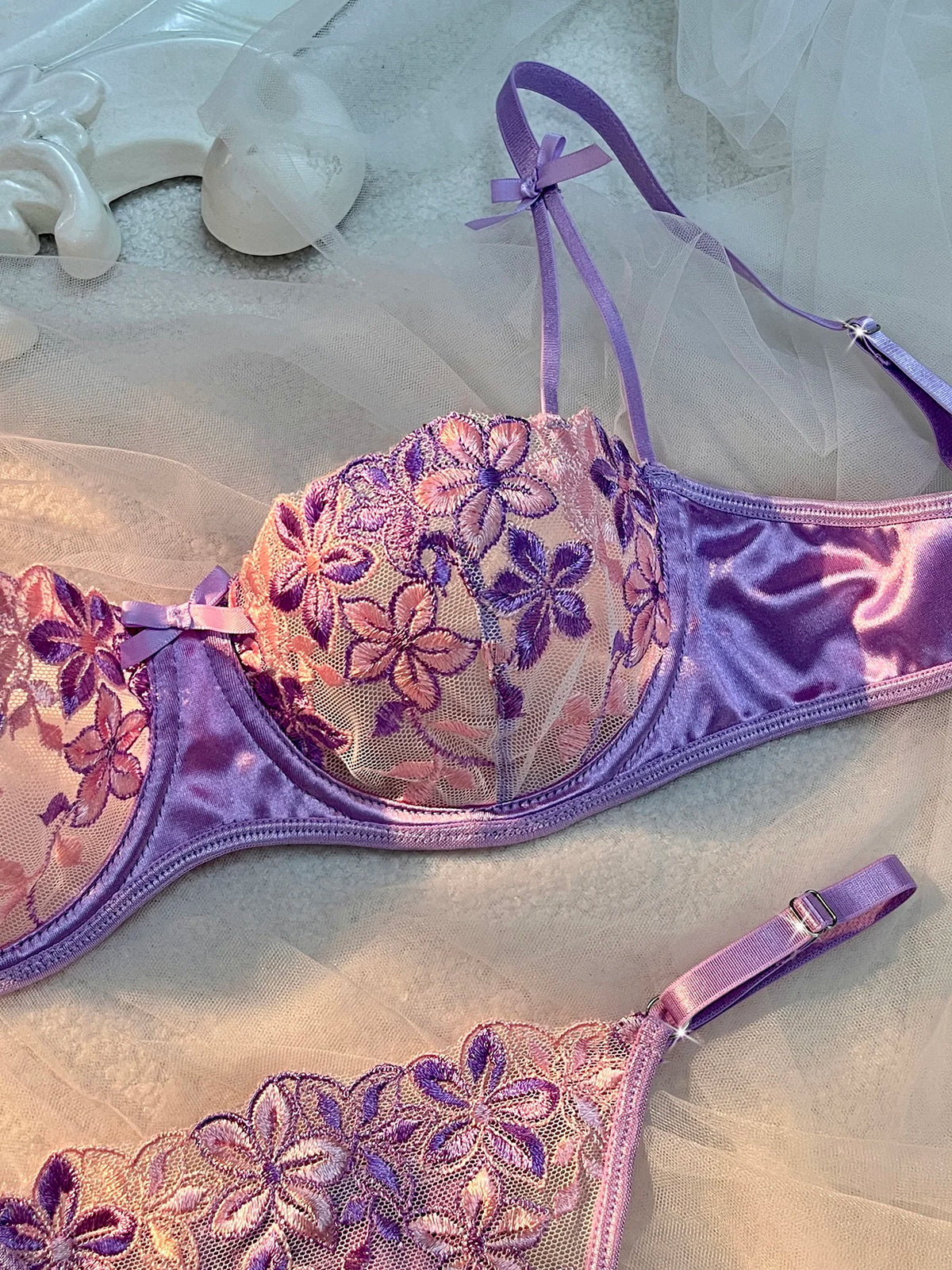 Valentine's Eve Light Purple Danube Group Ladies Sexy Lingerie Bra Women's Suit - the Temptation of a Seductive Night - Matrix-studios.com
