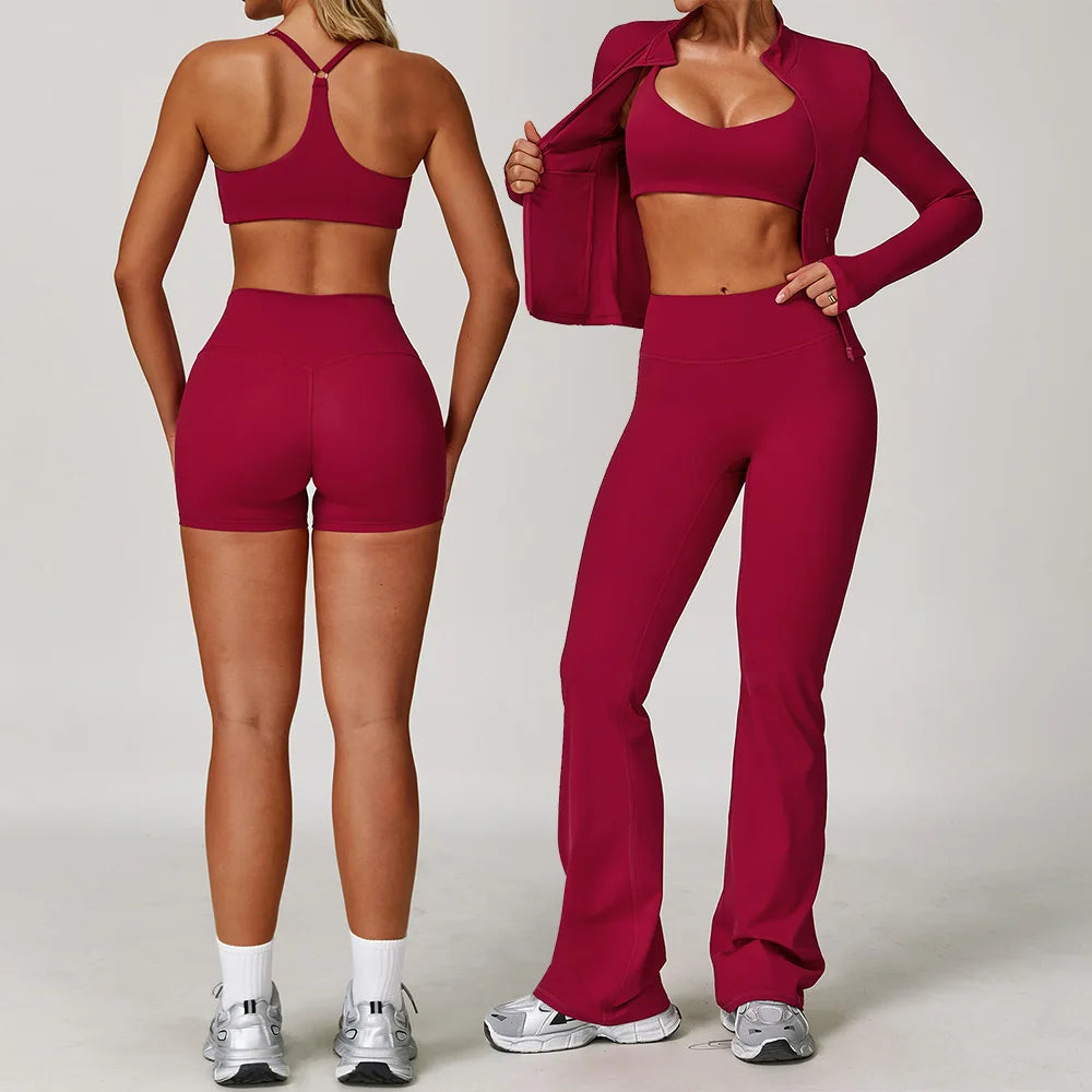 2/3PCS Yoga Suit Sports Set Gym Set Women Tracksuit Running Workout Clothes Long Sleeve Sports Bra Athletic Wear Yoga Clothing - Matrix-studios.com