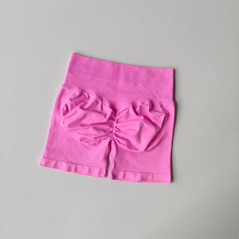 Peach Buttock Lifting Three-point Shorts Summer High Waisted Yoga Shorts Fashionable and Sexy Running Fitness Pants Solid Color - Matrix Studios