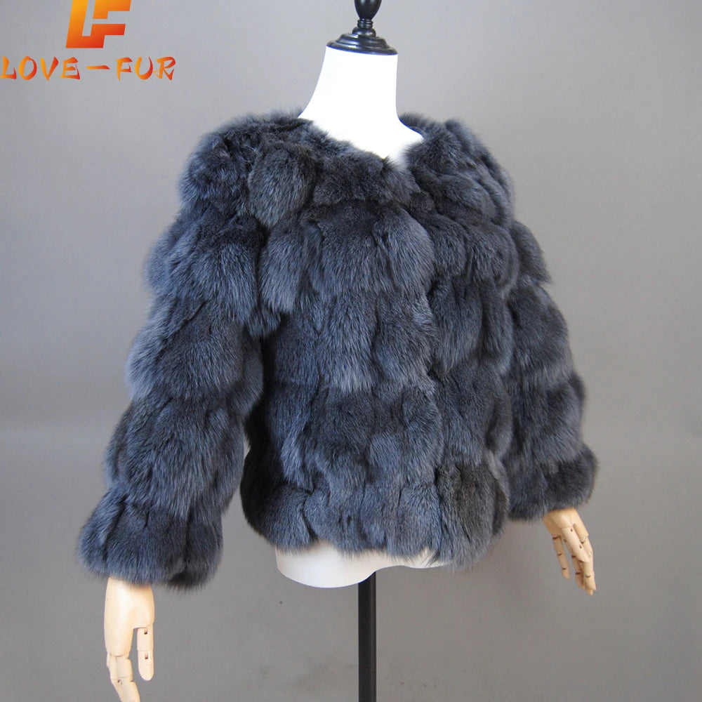 2026 New Style Real Fur Coat 100% Natural Fur Jacket Female Winter Warm Leather Fox Fur Coat High Quality Fur Vest - Matrix Studios