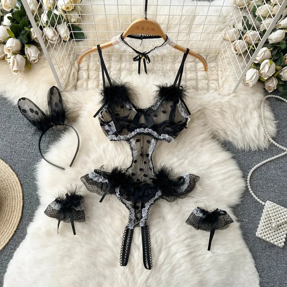 Women's Bras Women's Underwear Sets Sexy Lingerie Outfit Bra And Panty Set Woman Clothes Attractive Chest Suspenders Below Sex - Matrix-studios.com