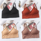 Kit 4 Women Seamless Bra Set, Sexy Beautiful Back Cotton Bra Comfortable Breathable Padded Bra Underwear - Matrix Studios