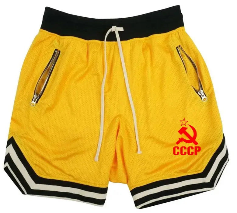 Summer CCCP Russia Men's Casual Fashion Basketball Shorts Brand Multicolor Hip Hop Men's Comfortable Casual Basketball Pants