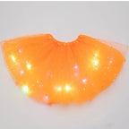 LED Glowing Light Women Tulle Star Skirt Short Tutu Mini Skirt Adult Fancy Ballet Dancewear Party Costume Ball Gown Mini Skirt - Matrix-studios.com