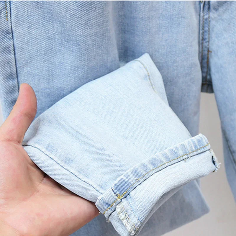 4XL 5XL Plus Size Jeans Woman High Waist Denim Trousers Loose Hole Ripped Jeans For Women Washed Summer Autumn Jean Femme C7419 - Matrix-studios.com