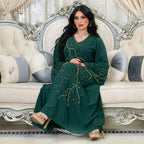Caftan Eid Elegant Muslim Women Dress Ramadan Party Dubai Abaya Turkey Islam Long Evening Dresses Musulmane Elegant Vestidos - Matrix-studios.com