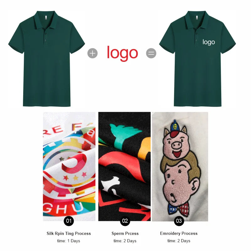 Polo Shirt Custom Logo Causal Embroidery Personal Company Brand Print Men And Women Clothing 16 Colors Summer Fashion Tops - Matrix-studios.com