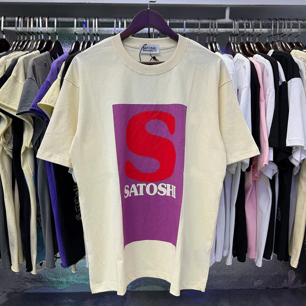 Summer Street Satoshi Nakamoto T-shirt Men's Women's Loose Lettered Logo Printed Cotton Short Sleeve - Matrix-studios.com
