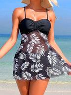 2024 Women's Tankini Set with Shorts Padded Printed Swimwear Female Summer Beachwear Swim Suit Casual Dress for Swimming - Matrix-studios.com