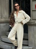 Bornladies Autumn Winter New Knit Cardigan Pants Set Loose Two Piece Casual Sweater Suit Women Thick Warm Soft Knitted Outfit - Matrix-studios.com