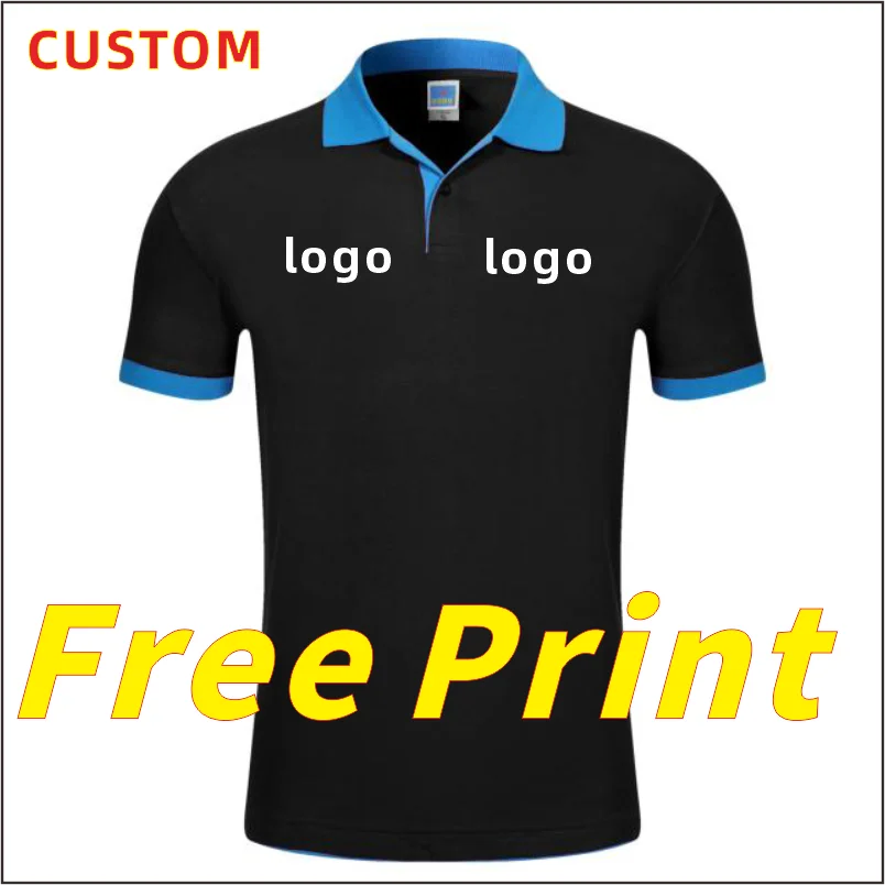 POLO Shirt Customized Print Logo Summer Short Sleeve Print Image Personalized Customized Work Suit T-shirt Embroidered Polo Coll - Matrix-studios.com