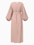Autumn Puff Sleeve Morocco Muslim Dress Women Abaya Kaftans Casual Evening Dresses Woman Turkey Islam Long Robe Femme Vestidos - Matrix-studios.com