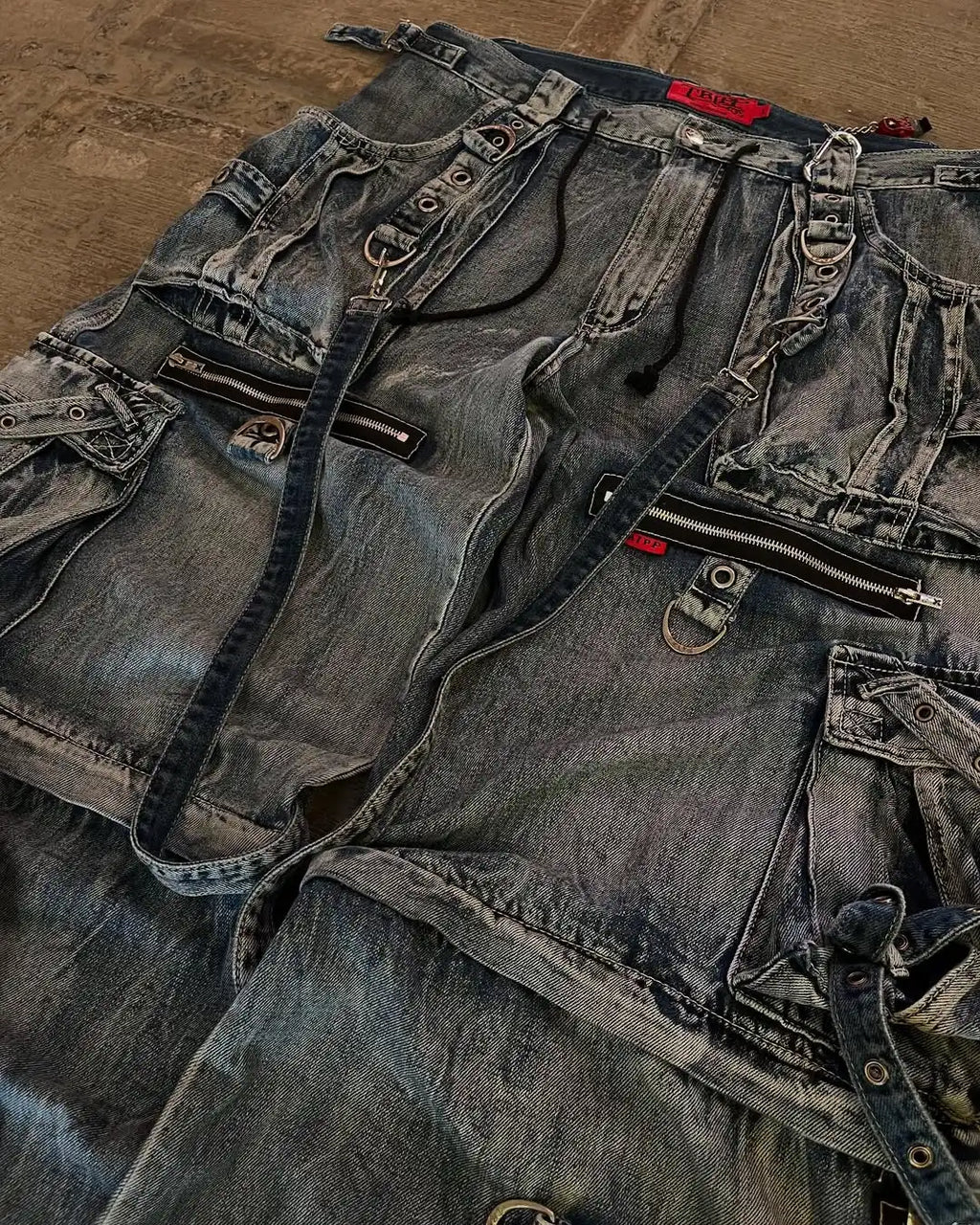 Streetwear Heavy Jeans Y2K Clothing Men Women Hip Hop Retro Pockets Baggy Cargo Pants Baggy Jeans Low Rise Wide Leg Trousers - Matrix Studios