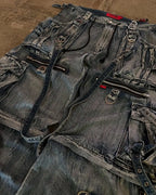 Streetwear Heavy Jeans Y2K Clothing Men Women Hip Hop Retro Pockets Baggy Cargo Pants Baggy Jeans Low Rise Wide Leg Trousers - Matrix Studios