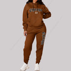 Women's Sets Hoodies Pants 2 Piece Outfits Aesthetic Sportswear Sweatsuit Chicago Graphic Letter Print Plus Size Pink Tracksuit - Matrix-studios.com