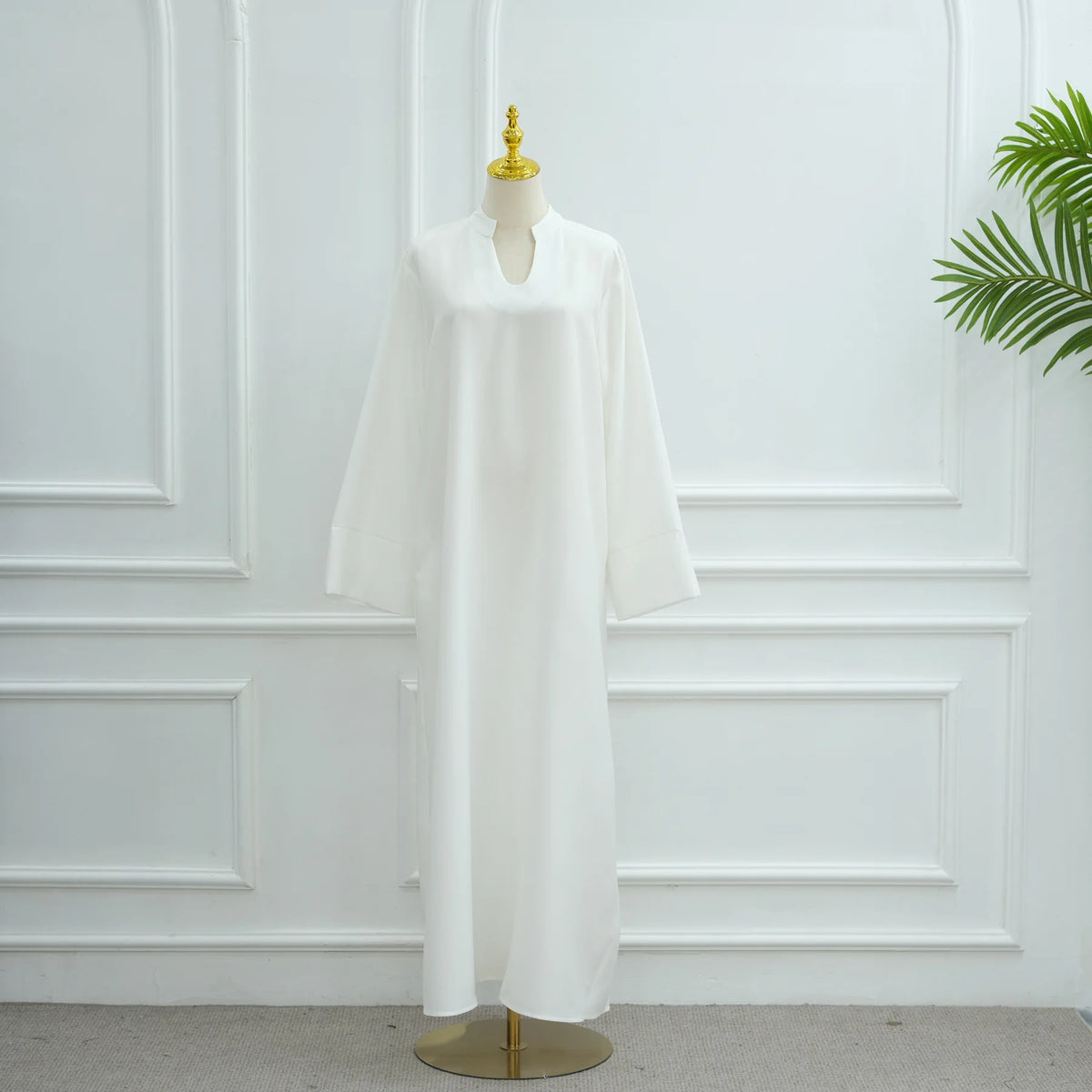 Ramadan Arabic Muslim Women Modest Dress Elegant Eid Dubai Abaya Islam Holiday Loose Outfit New Arrive Plain Turkey Kaftan Robe - Matrix-studios.com