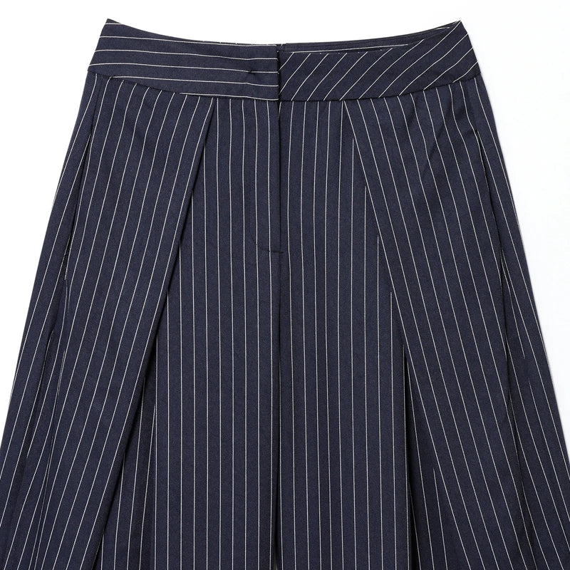 HXAO Striped Pleated Pants Women's Pants Autumn 2025 Ladies Baggy Wide Leg High Waist Pants Casual Oversize Trousers Harem Pants
