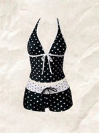 blue striped bikini swimsuit tankinis 2000s swimsuits bathing suits woman 2 piece set dot yellow vacation Swimwears beach Outfit - Matrix-studios.com