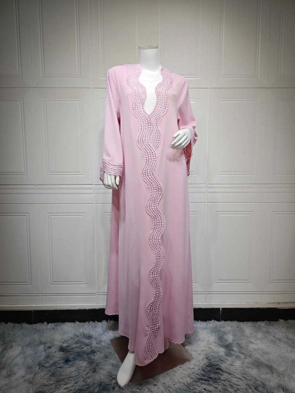 Muslim Women Maxi Dress Dubai Open Abaya Turkey Kaftan Eid Kimono Cardigan Islam Jalabiya Kebaya Caftan Marocain Femme Robe Gown - Matrix-studios.com
