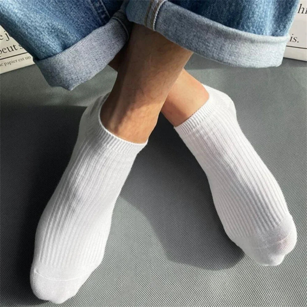 5 Pairs/Pack Ankle Socks Women 100% Cotton Invisible Sweat-absorbing Girls Low Tube Boat Socks EU 36-42 - Matrix Studios
