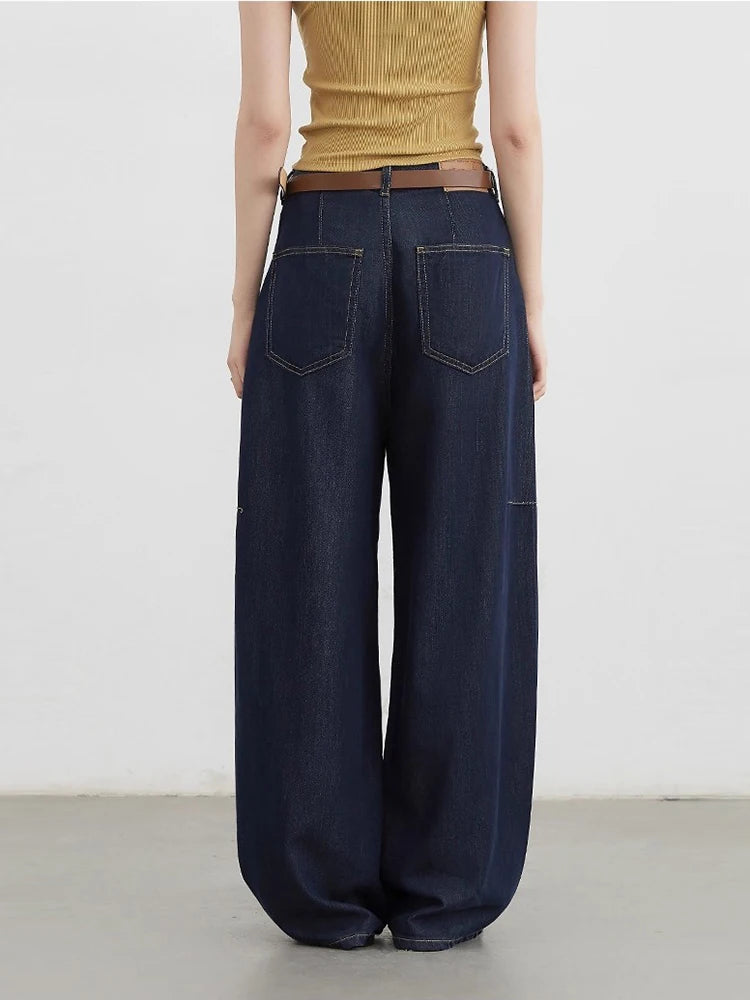 CHIC VEN Women's Jeans Loose Casual New High Waist Split Female Wide Leg Denim Pants  Spring Autumn 2025 - Matrix-studios.com