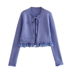 European and American style women's clothing new lace lace decoration design knitted cardigan jacket - Matrix Studios
