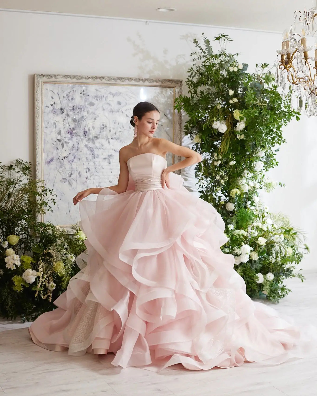 NFYN Pink Elegant Prom Dresses Strapless Backless Prom Gown Pleating Ruffles Chic Woman Evening Dresses robe de bal Customized - Matrix Studios