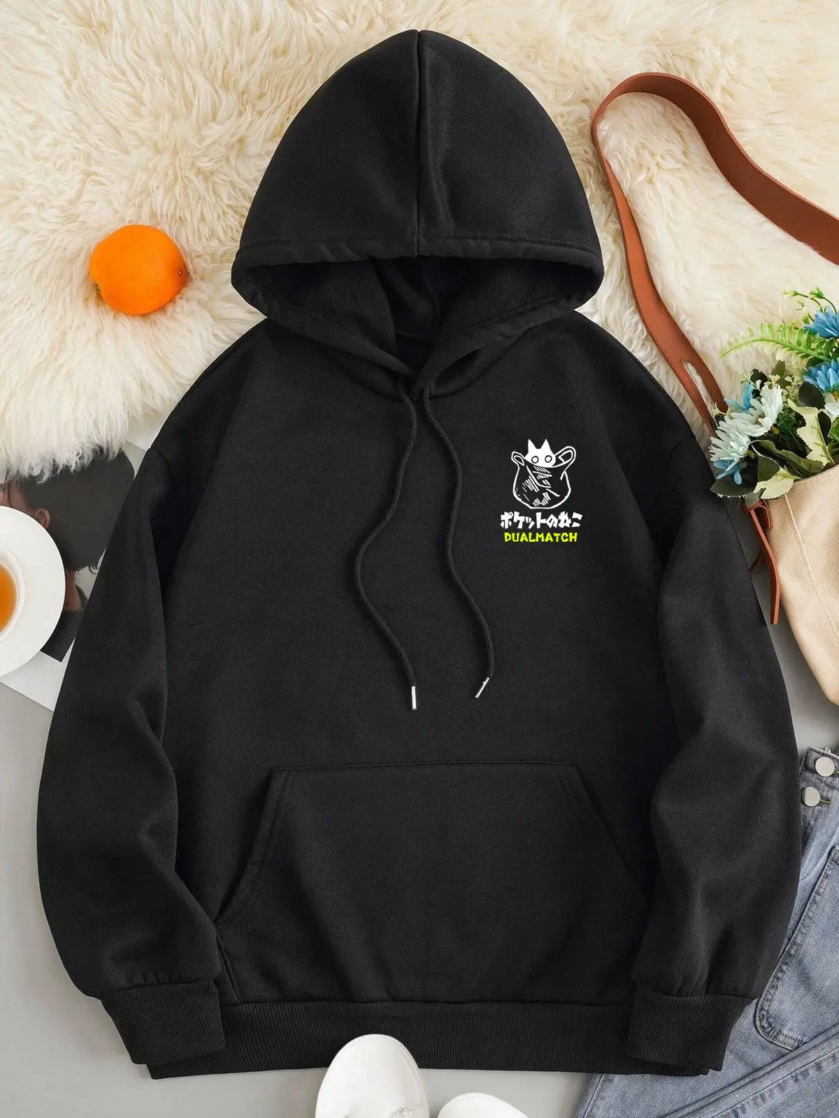 Cute Cat Cartoon Printed Sweatshirt Women Harajuku Casual Loose Hooded Fashion Soft Pocket Hoodies Autumn Warm Female Clothes - Matrix Studios