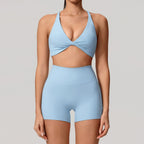 Summer 2PCS Yoga Suit Sports Set Women Quick-Dry Gym Set Women Tracksuit Running Workout Long Sleeve Sports Shirt Yoga Clothing - Matrix-studios.com