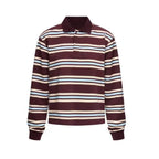 Summer Ladies Polo Shirts Woman Brown Striped Vintage Clothes Polo Shirts Green Stripe Print Mujer Short Sleeve Tees Casual - Matrix-studios.com