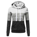 Women Tracksuit Printing Hooded Sweatshirt Sweatpant Color Block Versatile Casual Jogging Pullovers Sport Trousers Outfits S-3XL - Matrix-studios.com