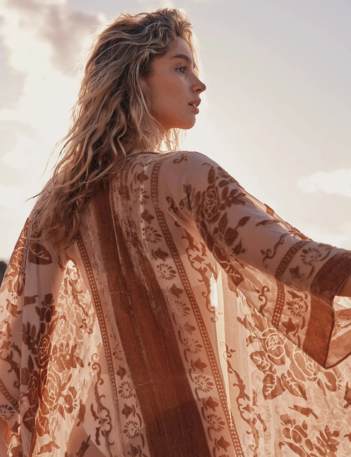 WeHello Fashion bohemian Women's Burnt Plush Kimono Long Cardigan With Tassel Beach Cover-up Holiday Cardigan Shawl - Matrix Studios