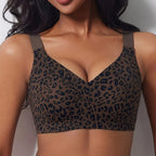 Leopard Jelly Bras No Underwire Push Up Wireless Bra Seamless Lift Bras Full Coverage Bralette Everyday Brassiere Plus Size - Matrix Studios