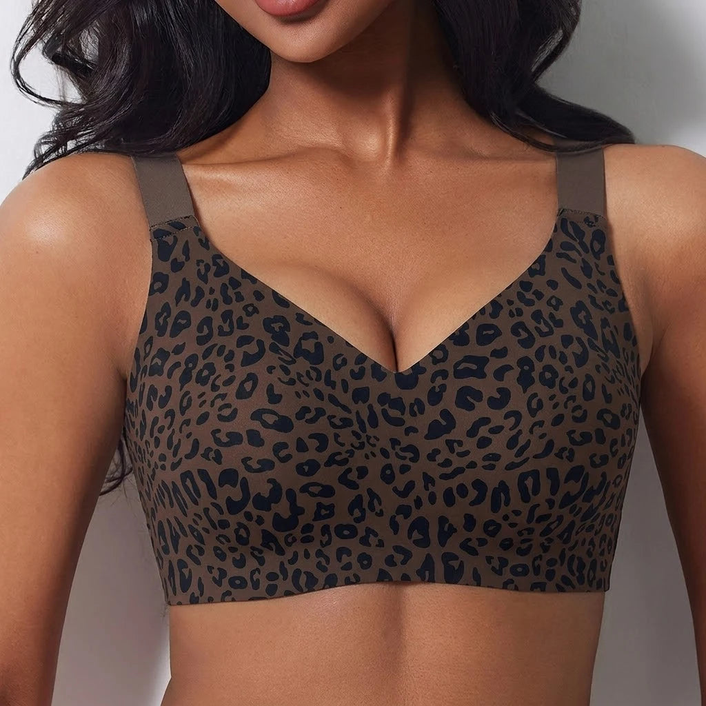 Leopard Jelly Bras No Underwire Push Up Wireless Bra Seamless Lift Bras Full Coverage Bralette Everyday Brassiere Plus Size - Matrix Studios